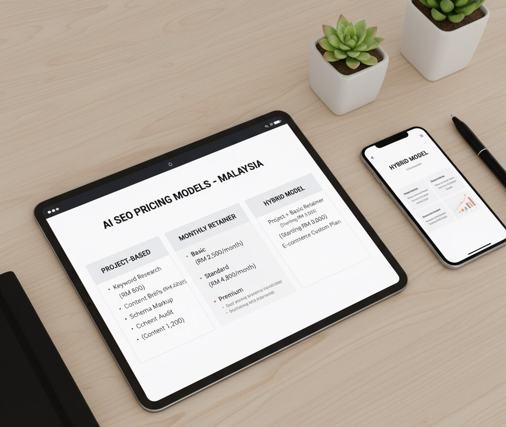 sample AI SEO pricing models for Malaysia