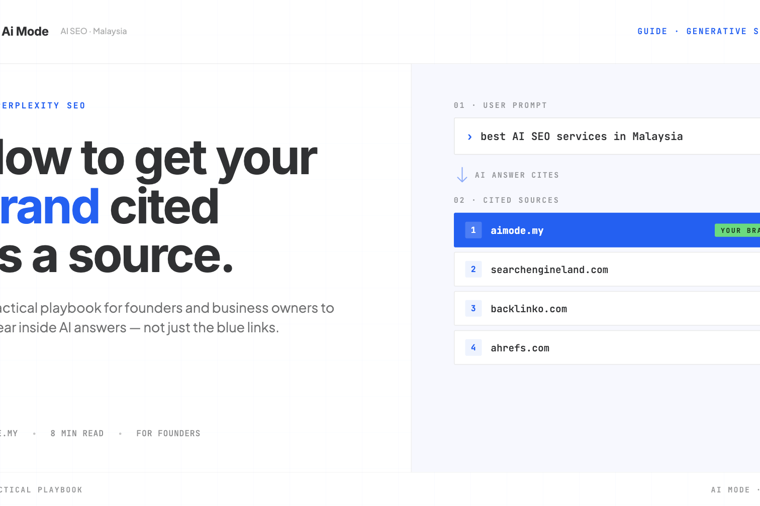 Perplexity SEO Malaysia - how to get your brand cited as a source